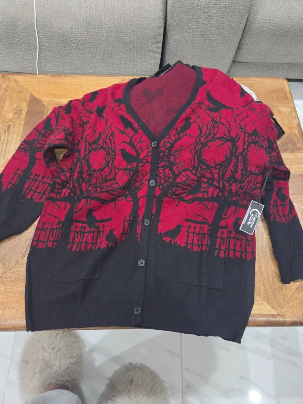 Midnight Hour Raven cardigan size 3xl New - Picture 1 of 4